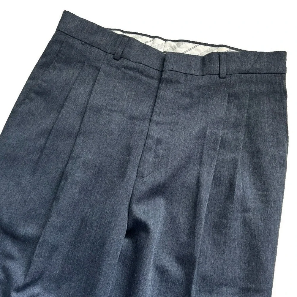 Vtg 80s Levi's Traveler Wool Blend Pleated Dress Pant Men 32x30 Gray Made in USA